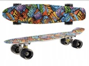 DESKA TYPU FISZKA LED GRAFFITI 56 CM 100KG ABEC 7+