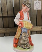 WYPRZEDAŻ Harmonista z psem Keramia Iparmuvész Węgry lata50te 