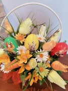 Kompozycja wiosenno _Wielkanocna na stół. Stroik. 