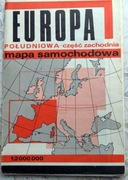 PLAN MAPA EUROPA POŁUDNIOWA część zachodnia 1979 rok