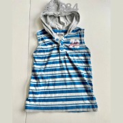 Bluzka bezrękawnik dla chłopca z kapturem 3-4lat 98-104cm bawełna#1584