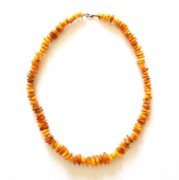 NASZYJNIK KORALE Z BURSZTYNU NATURALNEGO 49cm 28g