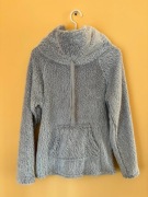 Bluza szara ciepła S 36 gruba sweter futrzana futerkowa F&F popielata