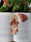 zakładka do książki kotek rękodzieło handmade 