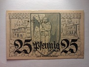 notgeld Halberstadt, pieniądz zastępczy, 25 Pf, 10 Februar 1920
