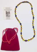 NASZYJNIK Z WIELOKOLOROWEGO BURSZTYNU Z GDAŃSKIEJ PRACOWNI