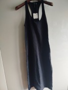 Nowa czarna sukienka maxi długa na ramiączka Zara XS 34 