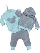 Komplet dla niemowlaka r 56 bluza+spodnie+body