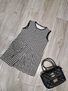 Elegancka sukienka princeska w pepitko  8-10 lat