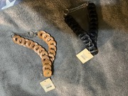 Retro obroża pleciona zaciskowa szer.35mm