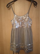 Bluzka tunika szara z cekinami rozmiar S/36