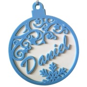 Personalizowana Bombka 3D z Imieniem – Dekoracja Świąteczna na Choinkę