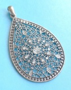 Ażurowy wisior zawieszka medalion vintage PRL