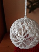 Bałe kule na szydełku 8 cm, komplet 6 sztuk