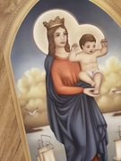 Kolorowy pastelowy print Maryja