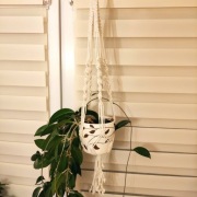 Makrama kwietnik wiszący ścienny