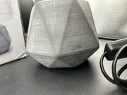 Elegancka Lampa Stołowa Ceramiczna Beczułka Szara E14 40W