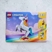 Zestaw LEGO Creator 31140 3w1 Jednorożec Konik Morski Kolorowy Paw