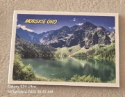 Magnes na lodówkę Morskie Oko Tatry.  Czarny Staw. Zakopane. Giewont. 