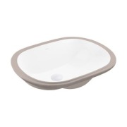 Ksuro 109 20014000 umywalka 49.5x35 cm owalna podblatowa biała