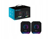 ZESTAW GŁOŚNIKI KOMPUTEROWE 2.0 DO KOMPUTERA LAPTOPA AUX LED USB RGB