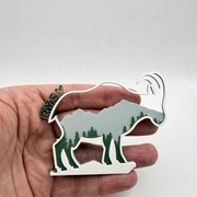 Magnes Lodówkę Rysy Kozica 3D Tatry minimalistyczny prezent góry pamiątka