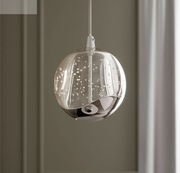 Lampa wisząca kula przezroczysta LED Lucande Hayley 9 cm chrom, szkło