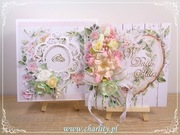 Kartka Ślubna: „Zakochane Gołąbki”