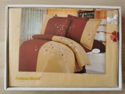 Komplet nowej pościeli bawełnianej Cotton World dwa kolory haft kwiatki