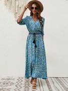 niebieska sukienka maxi XL długa sukienka boho maxi dress summer vibes