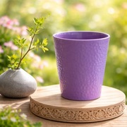 Doniczka wazon osłonka ceramiczna Habitat liliowy fioletowy kolor wysoka