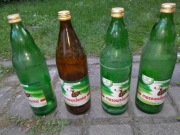 Zestaw 4 litrowych butelek po Mazowszance 