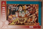Puzzle lata 90 Królewna Śnieżka i siedmiu krasnoludków Trefl 100