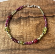 Bransoletka oliwin i rubin