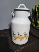 Emaliowana kanka gąski sielskie wiejskie Vintage