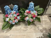 Piękny komplet obciążony na grób 