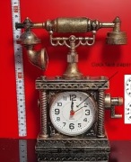 Zegar w kształcie telefonu w stylu Vintage, Retro Stare złoto 