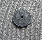 Belgia 5 Centymów 1942r - Cynk