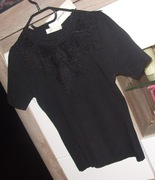 Elegancka bluzka _sweterek pod żakiet i nie tylko _Gipiura r .M/L