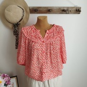 Bluzka damska Marks & Spencer w liście, wiskoza, rozmiar 46