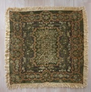 Design perski, PRL, vintage kapa/narzuta/obrus, 135 cm x 135 cm