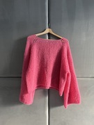 Handmade sweter chmurka; 77% alpaka, 23% jedwab