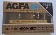 Kaseta magnetofonowa AGFA SUPERCHROM HDX 90 - nowa w folii