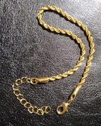 LICYTACJA BRANSOLETKA Splot KORDEL Plating Gold 18k/4.87g 