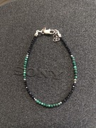 Bransoletka ręcznie robiona turmalin+malachit 2mm