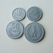 2 # Zestaw 10,20,50 gr groszy + 1 złoty 1949  od 5 zł