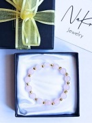 Bransoletka z Kwarcu Różowego i Hematytu