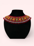 Naszyjnik łemkowska krywulka, ażurowe kolie z koralików folk etno