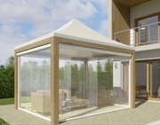 Roleta zewnętrzna elektryczna przeźroczysta Folia PCV do altany