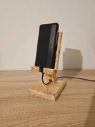 Stojak podstawka na telefon e-book z drewna płyty OSB lakier v2.0 stylowa